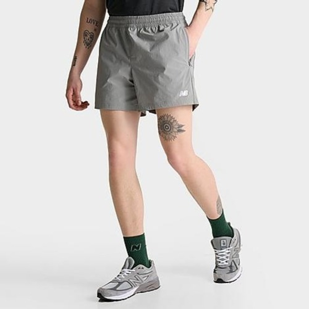 New Balance Men's Athletics Stretch Woven Short 5" Inseam Grey Size 2XL (0071)